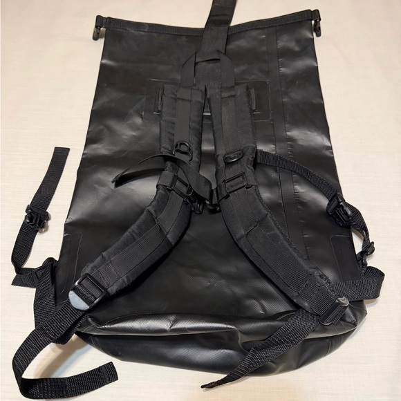 Filson Black Roll-Top Backpack with ExxonMobil Logo - Picture 3 of 12